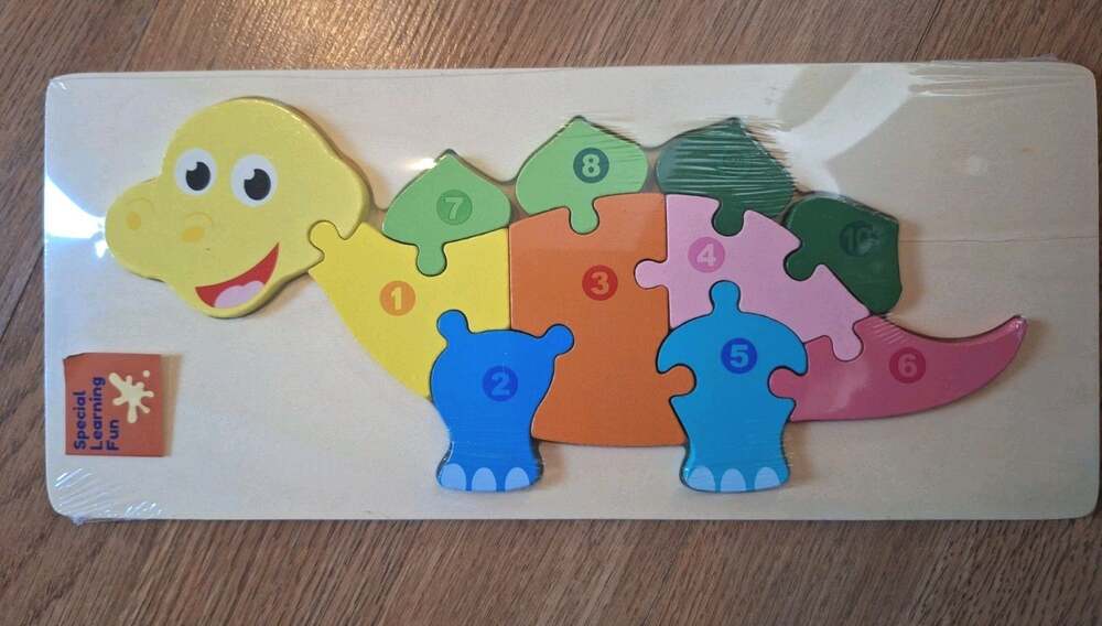 SLF Dinosaur Colorful Numbered Preschool Learning Educational Jigsaw Puzzles